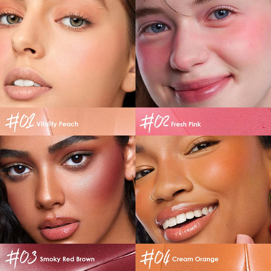 BLUSHER! Waterproof Blush Cream, Long Lasting Natural Blush Makeup For Cheek + Eyes + Lips